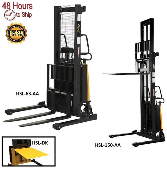 Double Mast Stacker with Power Lift
