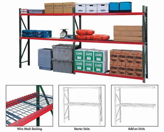 FastRak™ Bulk Storage Rack Units With Wire Mesh Decking