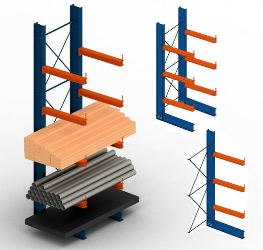 Space Plus Usa Cantilever Racking Single Side Units