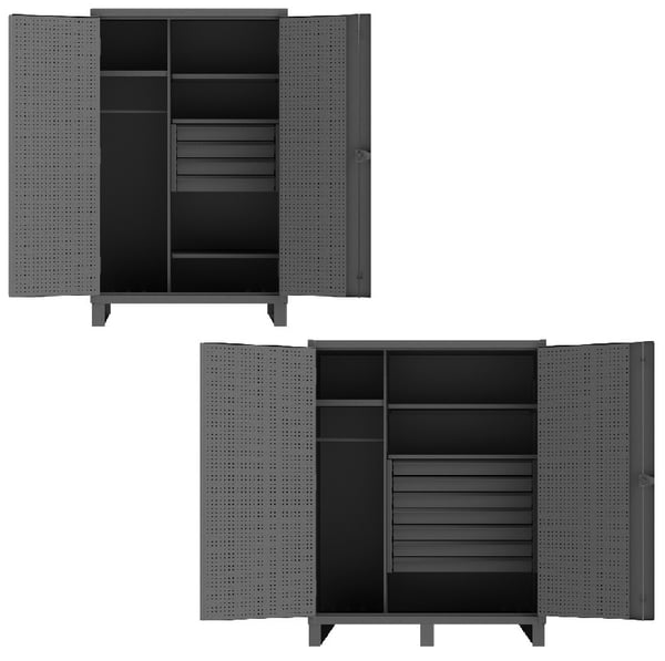Durham Heavy Duty Wardrobe Cabinets with Pegboard Doors