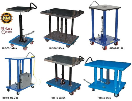 1, 2 or 4 Post Hydraulic Lift Tables