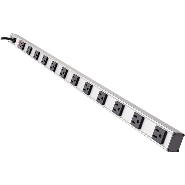 Power Strip For Workbench, 12 Outlet, 15ft Cord