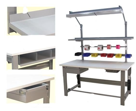 1,000 Lb. Capacity Roosevelt Series Workbenches - With Heavy Lisstat™ Esd Top