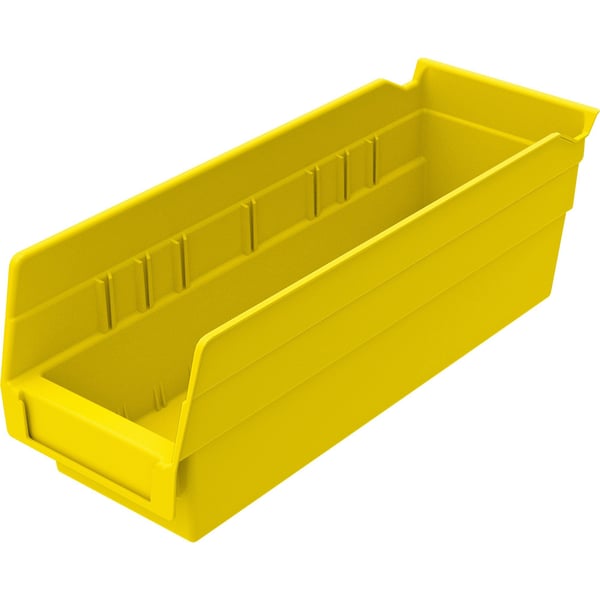 Shelf Bin,Economy,4x4x12 Yellow Stocked And Sold Individually