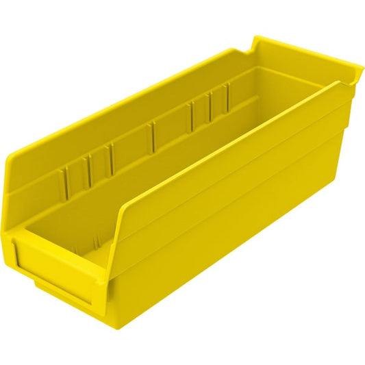 Shelf Bin,Economy,4x4x12 Yellow Stocked And Sold Individually