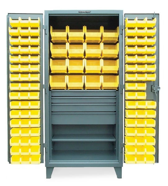 Bin Storage Cabinet With 4 Drawers