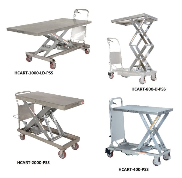 Partially Stainless Steel Hydraulic Elevating Carts