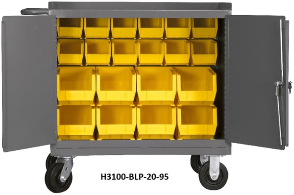 24" Wide Mobile Bench Cabinets