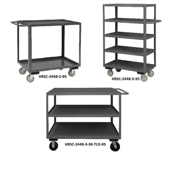 2 / 3 / 4 / 5 Shelf Stock Carts