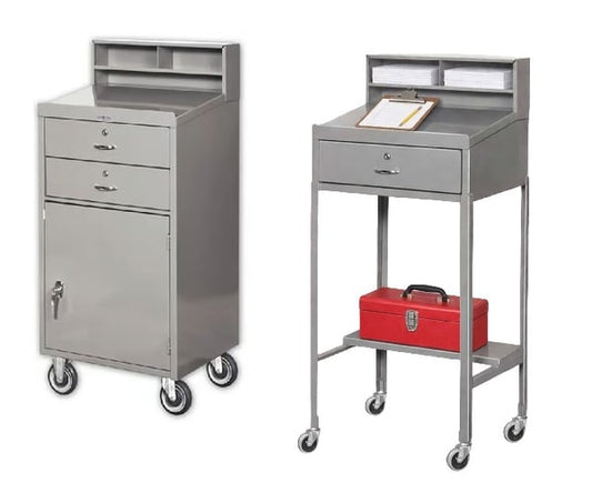 Enclosed & Open Leg Mobile Shop Desks