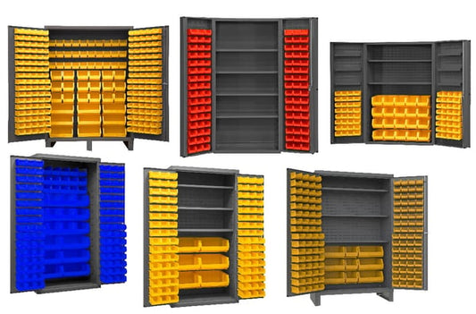 Durham Heavy Duty All-Welded Bin & Shelf 14 Ga Steel Storage Cabinets