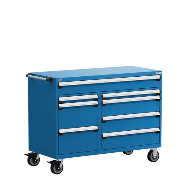 R Mobile Multi-Drawers Cabinet With Partitions 8 Drawers (60"W X 24"D X 45 1/2"H)