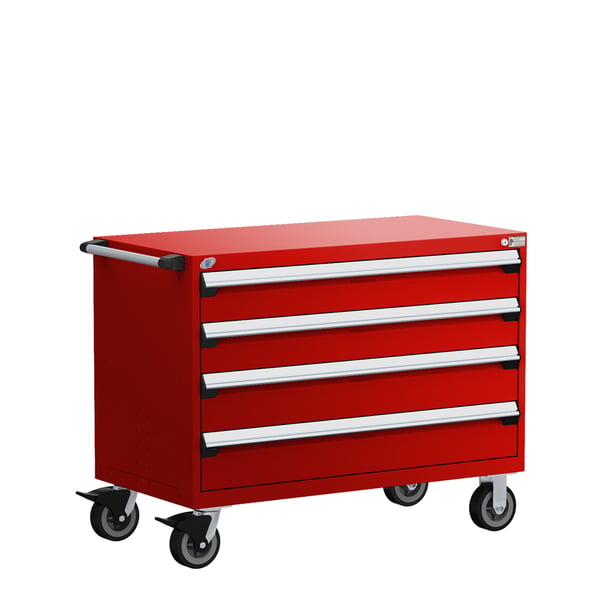 R Mobile Cabinet, With Partitions, 4 Drawers (48"W X 24"D X 37 1/2"H)
