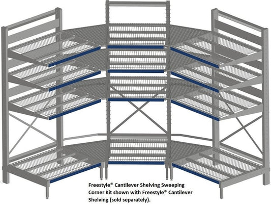 Freestyle® Cantilever Shelving Sweeping Corner Kit