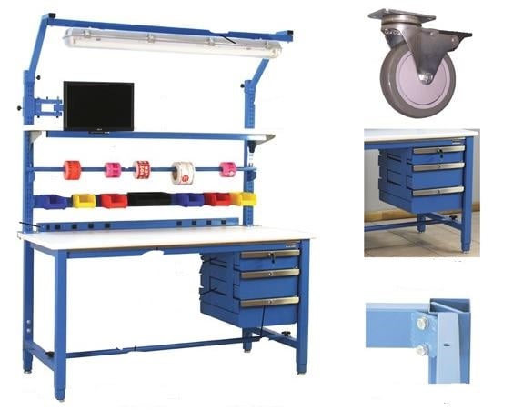 5,000 Lb. Capacity Kennedy Series Workbenches - With Butcher Block Top