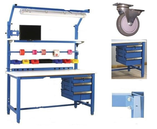 5,000 Lb. Capacity Kennedy Series Workbenches - With Butcher Block Top