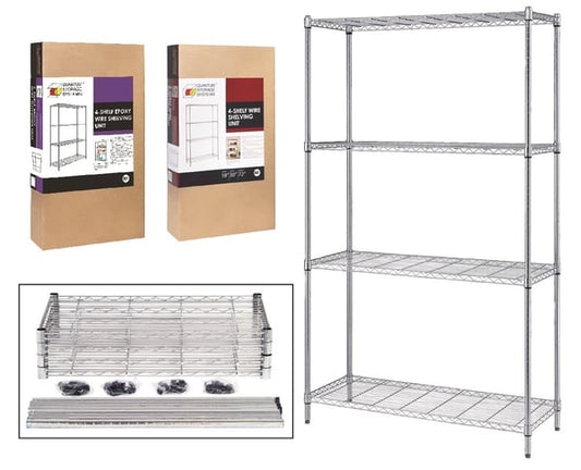 Quantum 4-Shelf Consumer Grade Wire Shelving