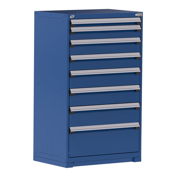 Heavy-Duty Stationary Cabinet (With Compartments), 8 Drawers (36"W X 24"D X 60"H)