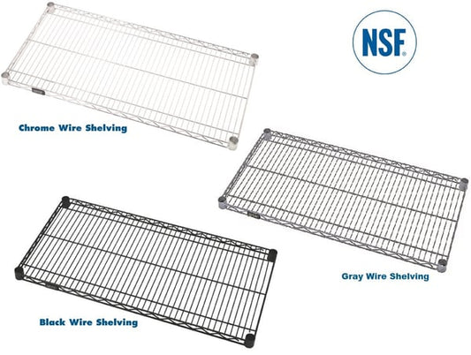 Chrome, Green, Gray & Black Epoxy Wire Shelving (1 of 2)