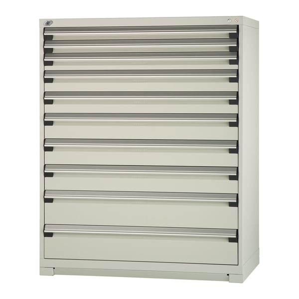 Heavy-Duty Stationary Cabinet , 10 Drawers (48"W X 27"D X 60"H)