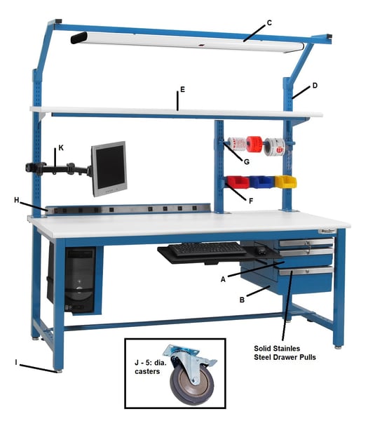 5,000 Lb. Capacity Kennedy Series Workbench Accessories