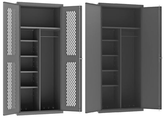 Durham Janitorial Cabinets with Wardrobe/Broom Storage