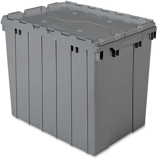 Akro Mils Keepbox Large, Hd, Attached Lid Grey