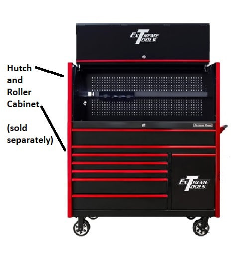 Extreme Tools Dx Series Roller Cabinet With Power Tool Drawer & Extreme Power Workstation® Hutch