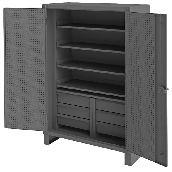 Durham Extra Heavy Duty Cabinet with Pegboard Doors & Pullout Shelves