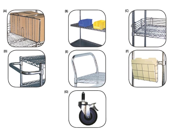 Jaken Wire Shelving - Chrome Accessories