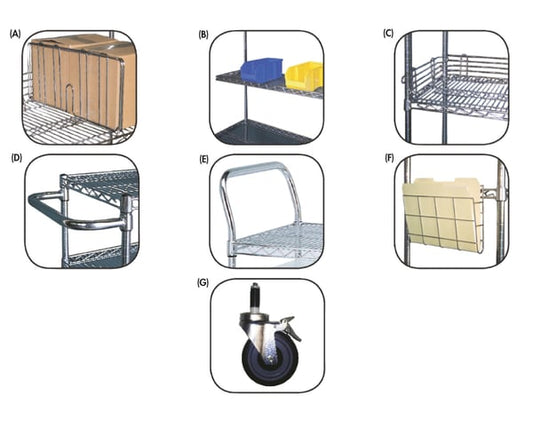Jaken Wire Shelving - Chrome Accessories