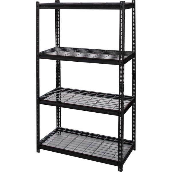 Wire Deck Shelving, 36x18x60h, 4 Shelf