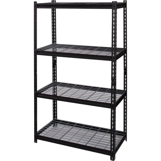 Wire Deck Shelving, 36x18x60h, 4 Shelf