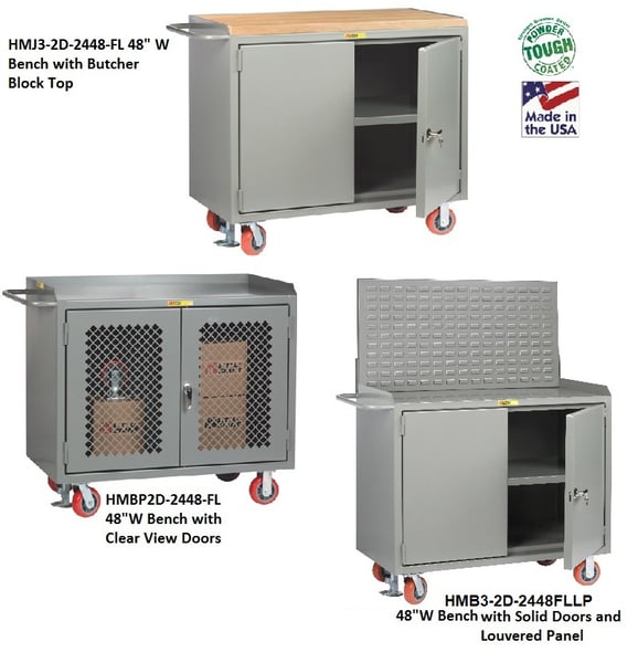 48" Wide Mobile Bench Cabinets