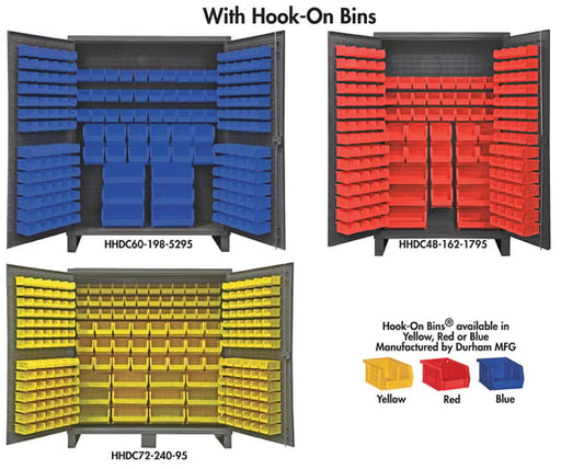 Durham Heavy Duty Storage Cabinets with Hook-On Bins