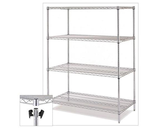 Stationary Chrome Wire Shelving