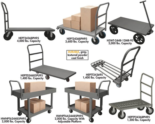 Durham Low Deck Steel Platform Trucks