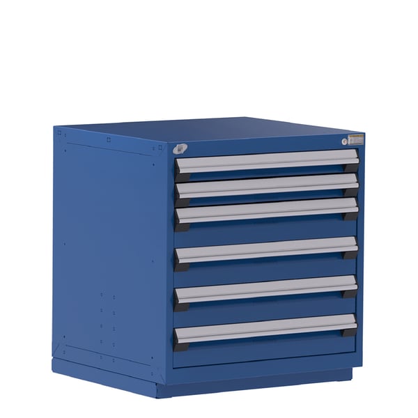 Heavy-Duty Stationary Cabinet (With Compartments), 6 Drawers (30"W X 27"D X 32"H)