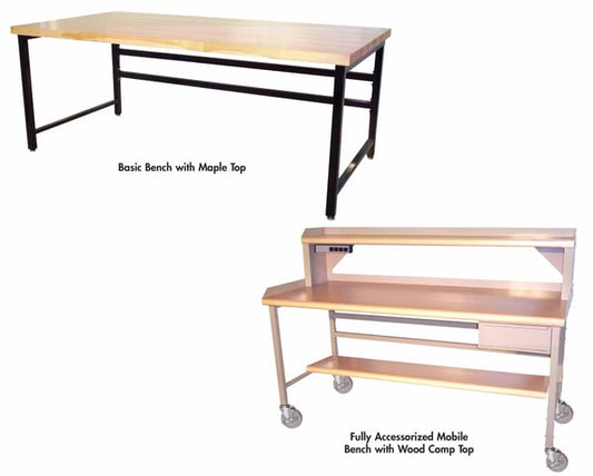 Built-Rite Heavy-Duty Tubular Framework Double Stringer Work Benches