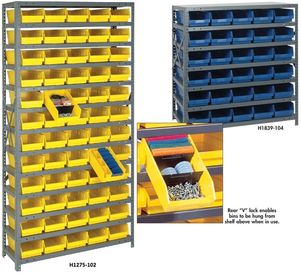 Quantum Complete Shelf Bin Steel Shelving Packages