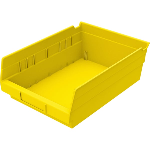 Shelf Bin,4x8x12,Yellow Stocked And Sold Individually