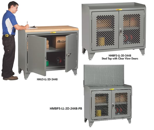 48" Wide Counter Height Bench Cabinets