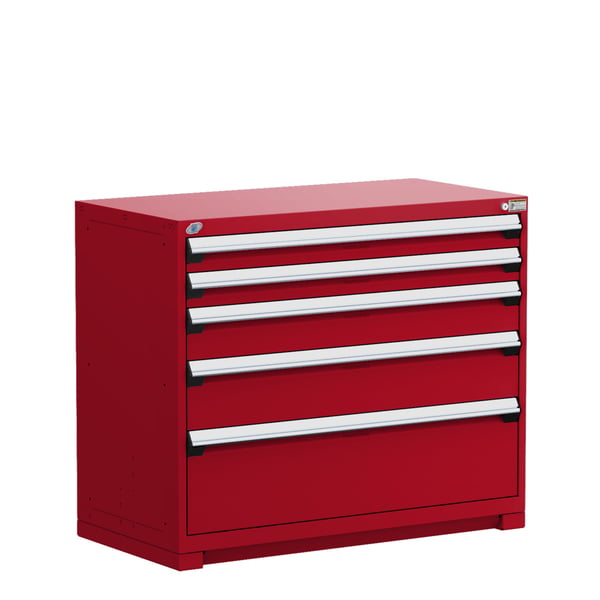 Heavy-Duty Stationary Cabinet , 5 Drawers (48"W X 27"D X 40"H)