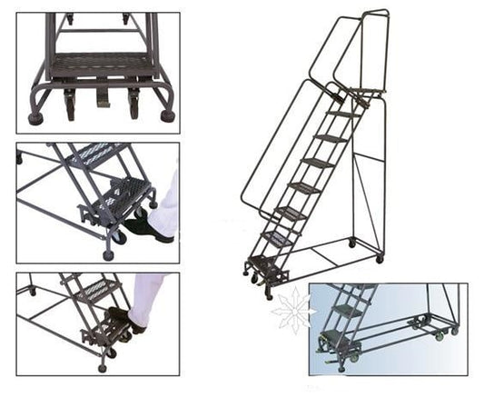 Weight - Actuated Rolling Safety Ladders