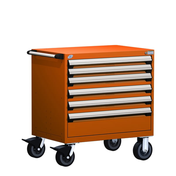 R Mobile Cabinet, 6 Drawers (30"W X 21"D X 37 1/2"H)
