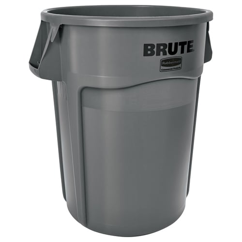 44 Gallon Trash Container In Gray
