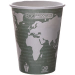 Eco-Products World Art Green Paper Beverage Cups 50 pk