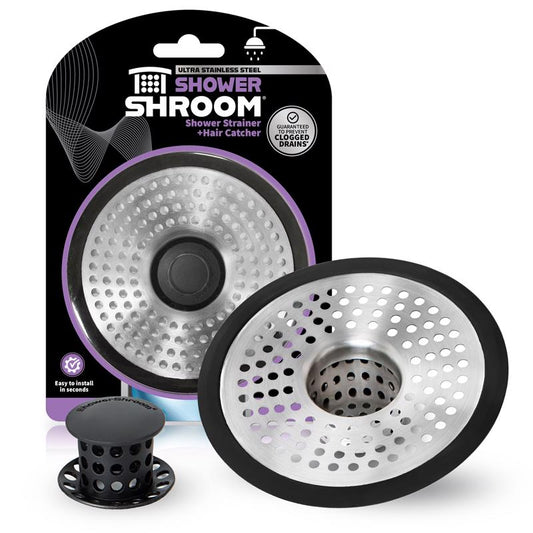 ShowerShroom Ultra Edition Brushed Stainless Steel Drain Protector
