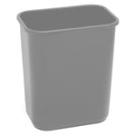 Highmark 6.5 gal Gray Plastic Wastebasket