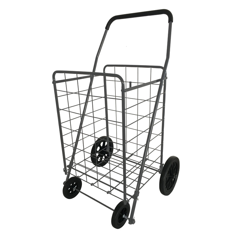 Apex 40.6 in. H X 21.7 in. W X 24.4 in. L 150 lb Gray Collapsible Shopping Cart